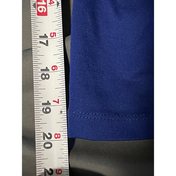 Nike Dri- Fit leggings size X Small royal blue cropped mesh patch Drawstring - Picture 6 of 8